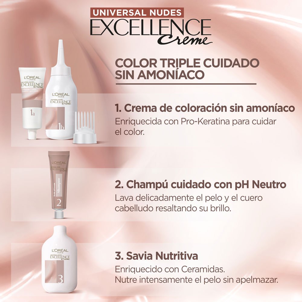 Coloracao Permanente Excellence Universal Nudes Louro Clarissimo Universal 10U 3